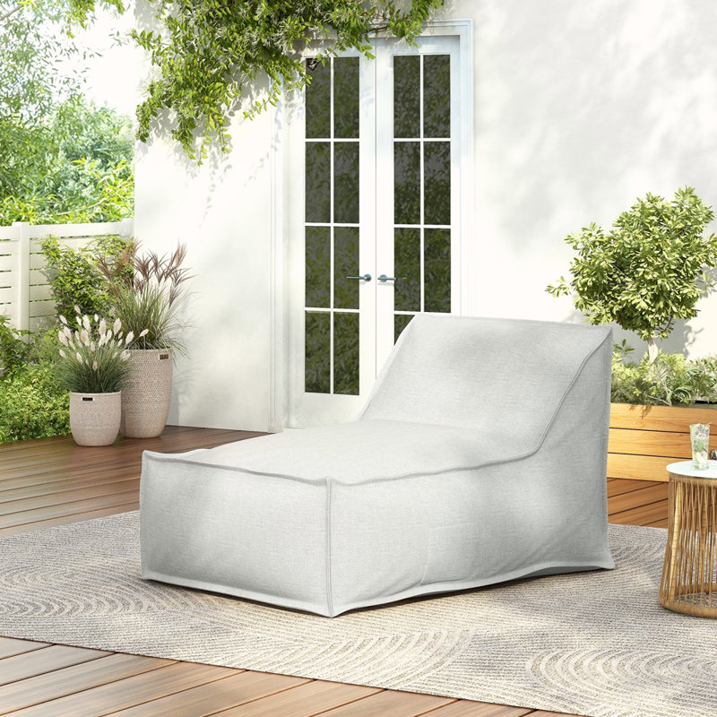 Fauteuil à billes Ramona, H 31,11 po x l 35,11 po x P 48,11 po, Tissu gris