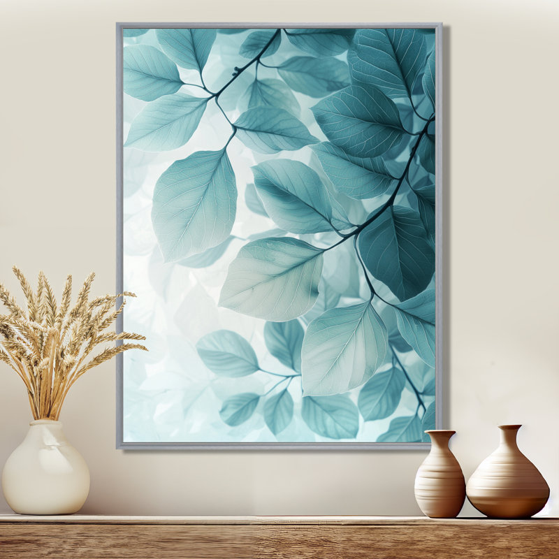 Dégradé de feuilles, minimalisme, photo III - feuilles, art mural, H 40 po x l 30 po, Reproduction avec cadre flottant