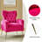 Consolata 37" H Velvet Wingback Chair with Button Tufting and Metal Legs-1272440848