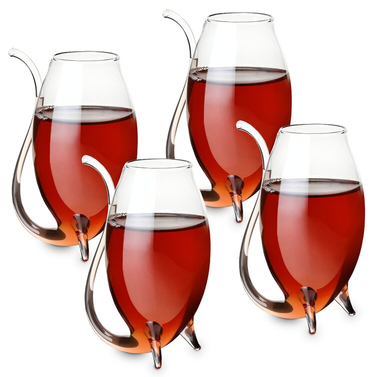 JoyJolt 2 - Piece 17.5oz. Glass Red Wine Glass Glassware Set & Reviews