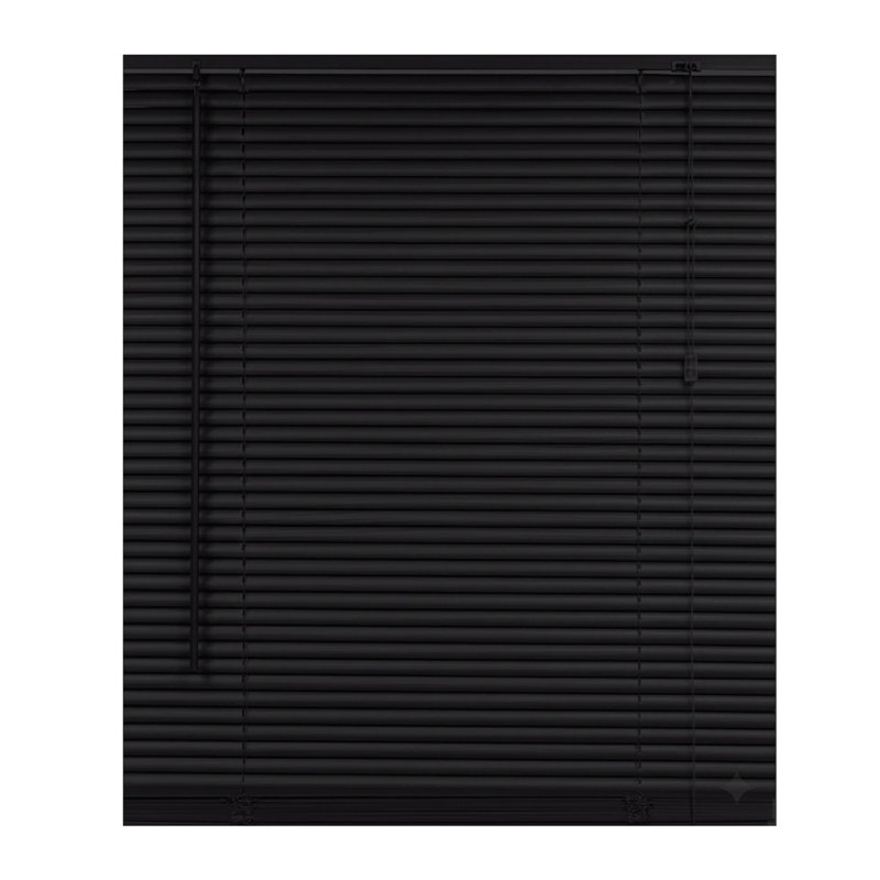 PVC Room Darkening Venetian Blind, Black, 150 cm L x 75 cm W