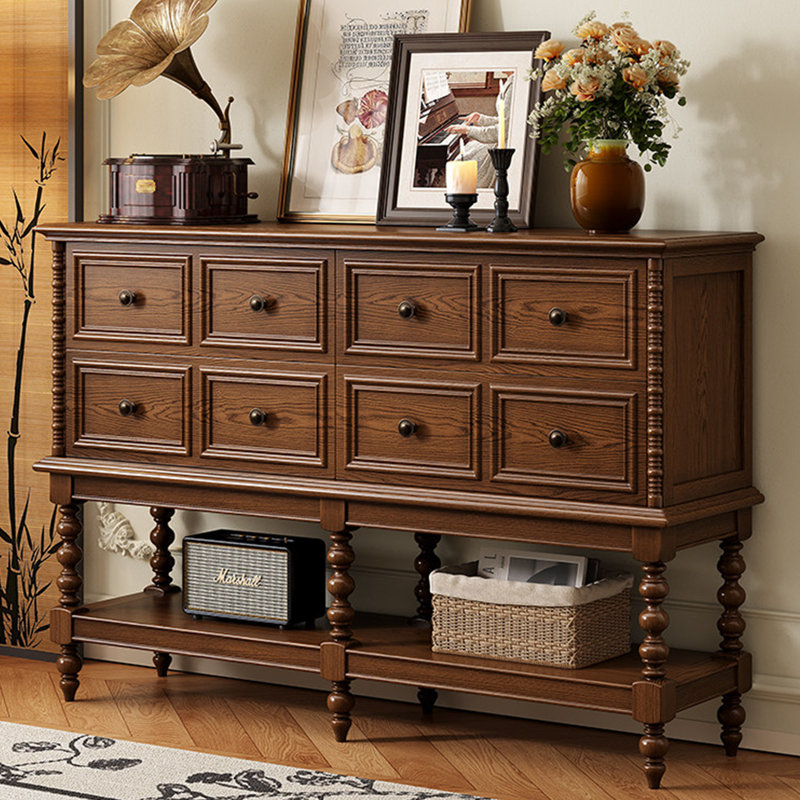 Console américaine de style américain, Brun, H 39,4 po x l 63 po x P 15,7 po