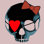 «Morristown Amy Smith Blue Skull with Bow», reproduction sur toile tendue