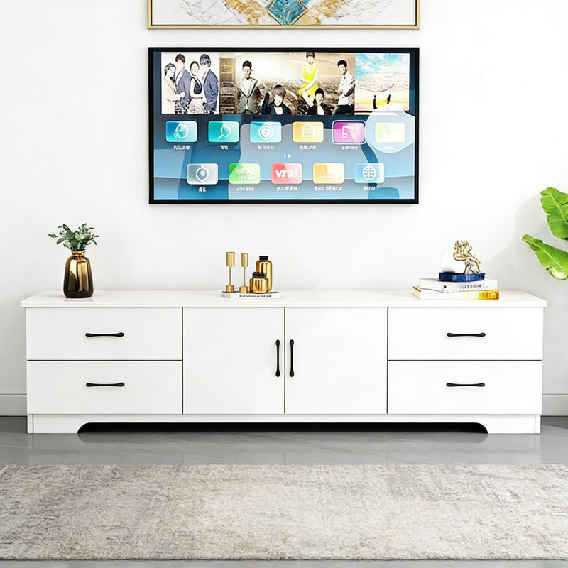 Meuble télé moderne et simple pour le salon, White