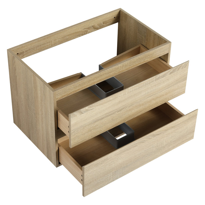 Armoire de salle de bain en contreplaqué de chêne, meuble-lavabo avec tiroirs 30 po, contreplaqué, solution de rangement, 30"
