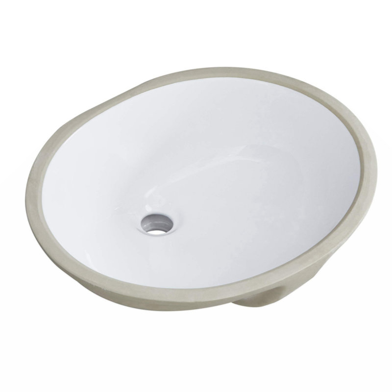Wenty 14.375'' White Ceramic Circular Bathroom Sink