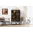 Tall Metal Display Cabinet with Glass Door and LED Lights, Three-sided Glass Curio Cabinet for Collectibles-129443814