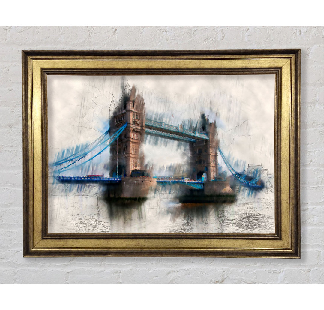 Tower Bridge Aquarell - Einzelner Bilderrahmen Kunstdrucke