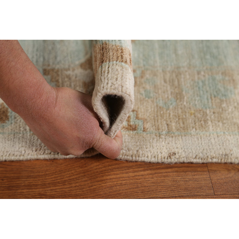 One-of-a-Kind 4'0" X 4'11" New Age Wool Area Rug in Blue