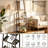 Towel Rack, Bamboo Ladder with 3-Tier Storage Shelves, Walnut Freestanding Bathroom Towel Stand