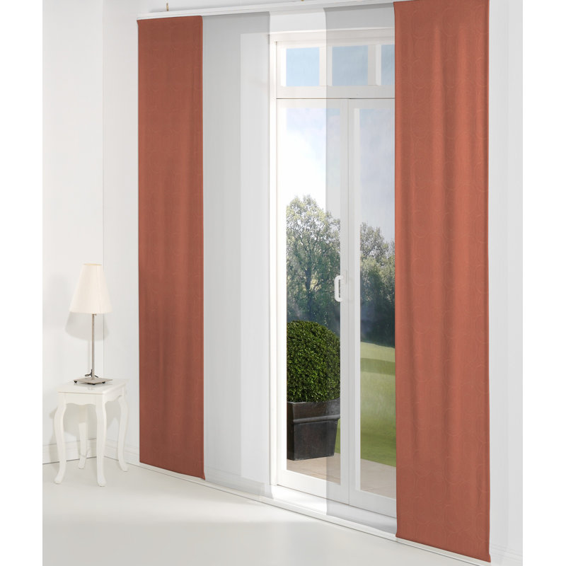 Room Darkening Sliding Panel Panel, 145cm H x 60cm W, Terra
