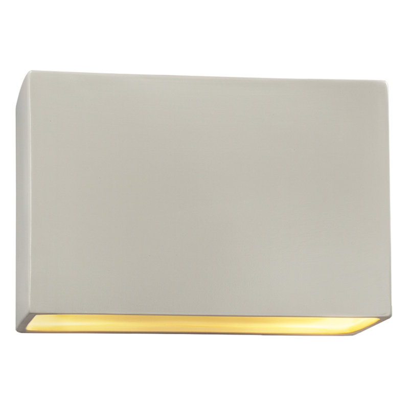 Applique murale encastrée 1 lumière à intensité variable Durso, Blanc mat / or champagne, DEL, H 6 po x l 10 po x P 4 po