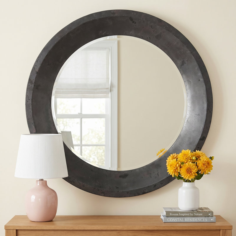Carey Metal Round Wall Mirror