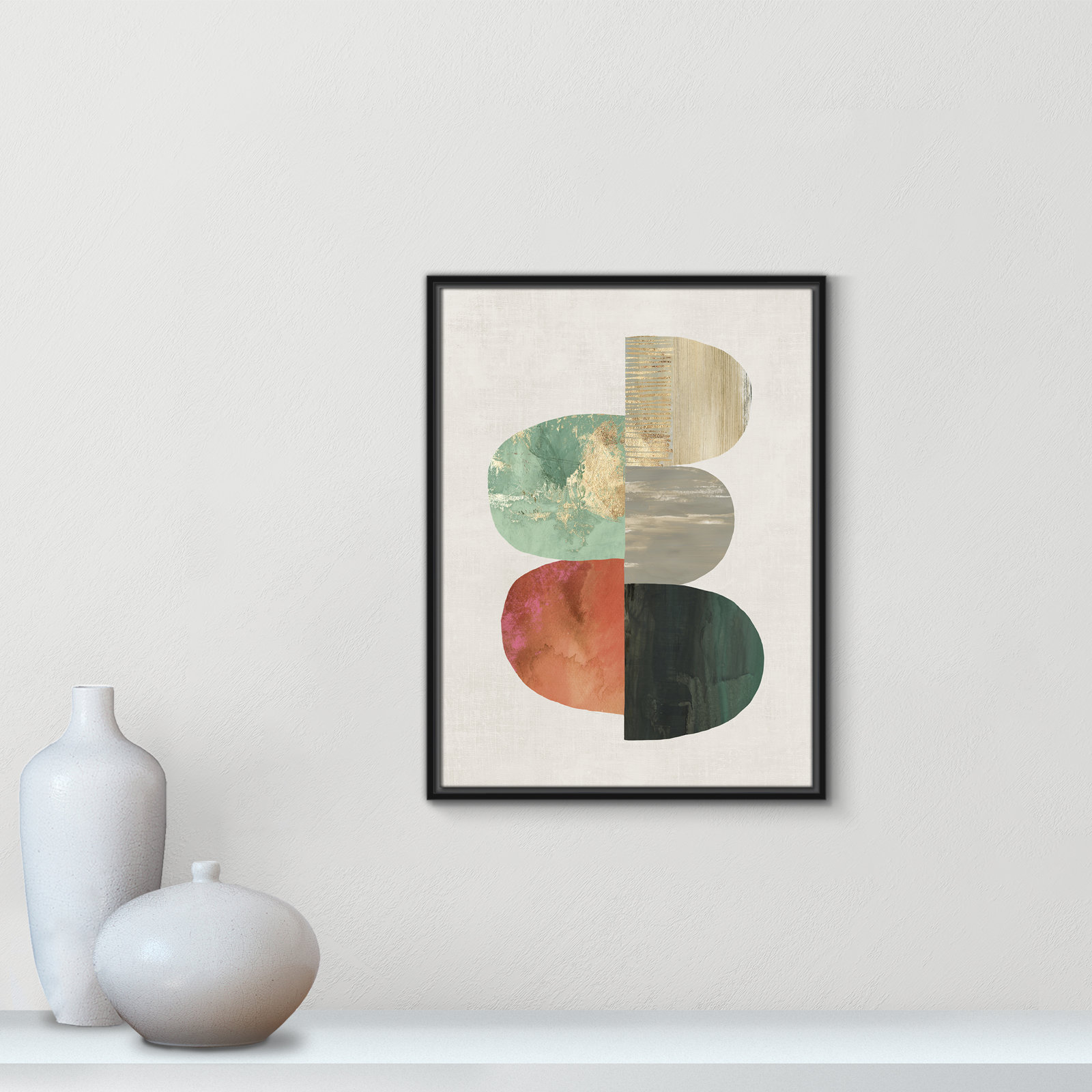 Evolving Energy I - Painting Print, Picture Framed Canvas, 25.5" H x 19.5" W, Black