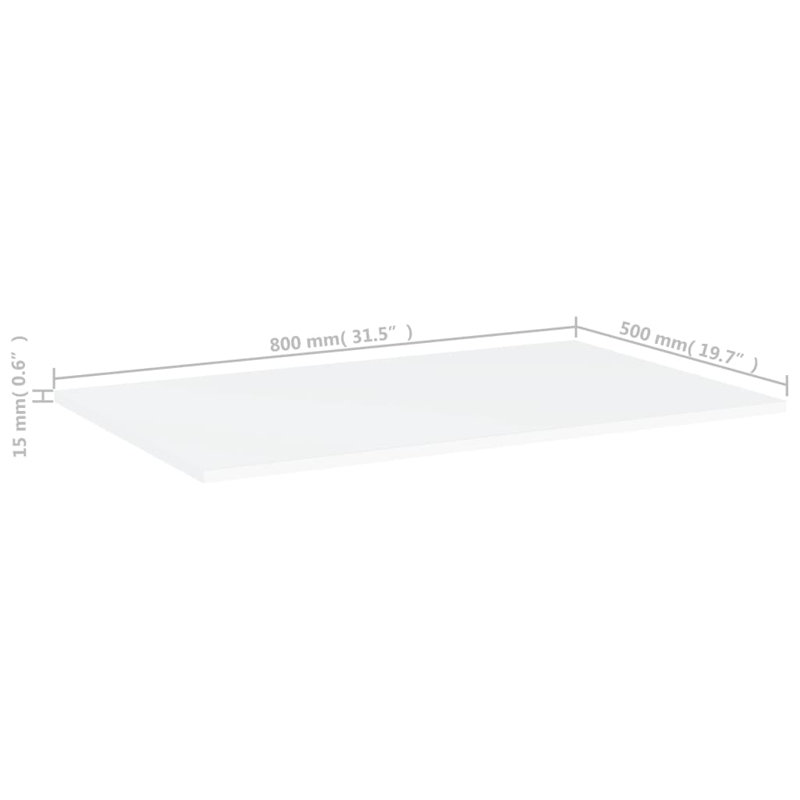 Floating Shelves Wall Shelving Wall Mounted Shelves Display Wall Units, White, 0.6"H x 31.5"W x 19.7"D