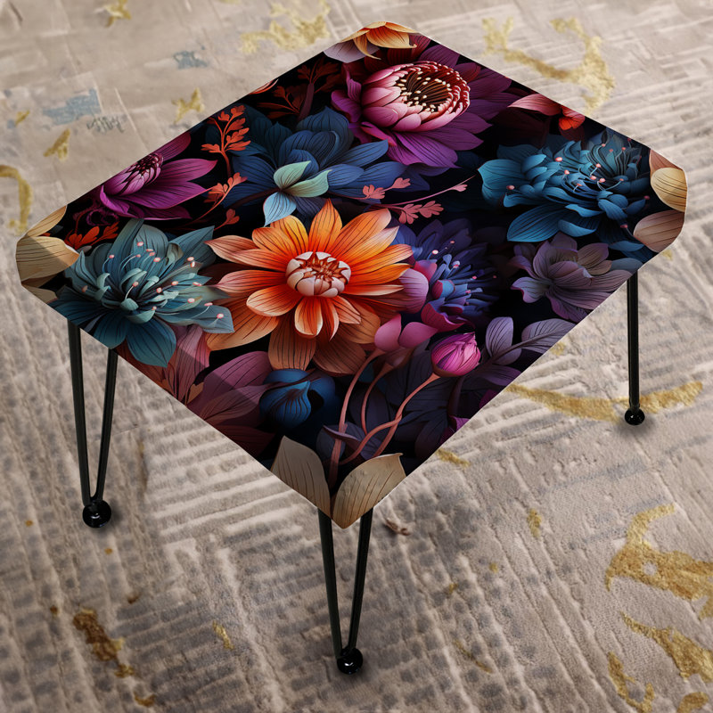 Moroccan Flora Botanical Pattern - Botanical Rectangle Ottoman