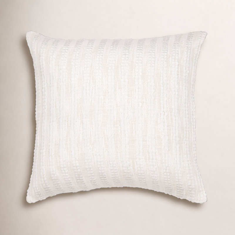 Coussin Amora, 22 po x 22 po, Vers le bas, Ivoire
