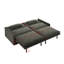 Canapé-lit convertible moderne en chenille 4 places avec rangement, oreillers et ports USB-454629124