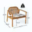 Fauteuil club avec coussin, ensemble de 2