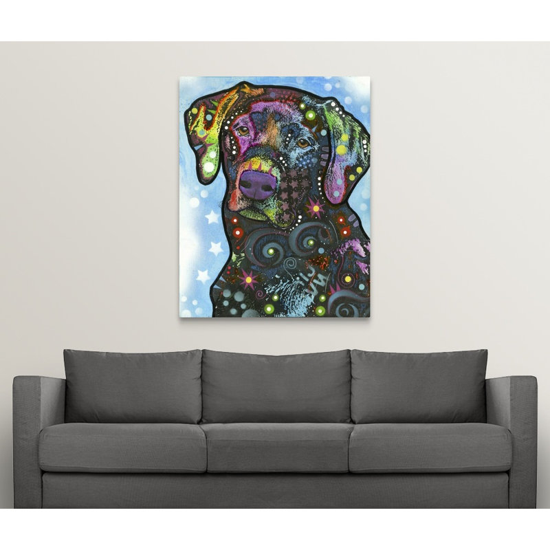 " Dog Art 27 " by Dean Russo, Canvas, 10" H x 8" W x 1.5" D