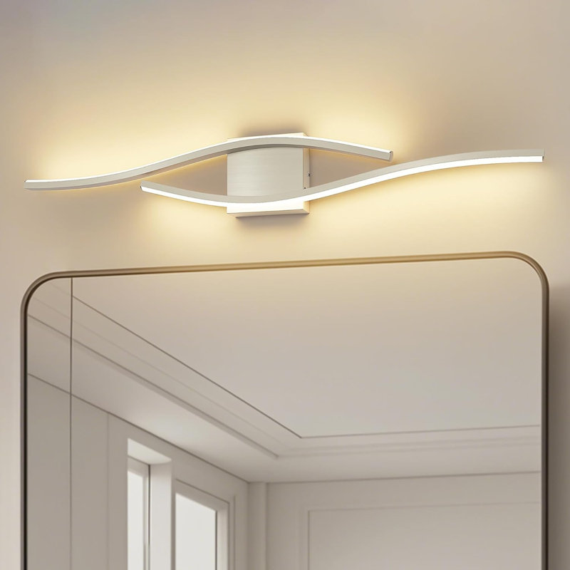 Modern Dimmable LED Bathroom Vanity Light with 5 Adjustable Color Temperatures, 4.72" H x 31.5" W x 2.17" D, Brushed Nickel