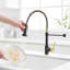 Robinet de cuisine rétractable à poignée simple avec accessoires