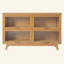 Armoire de rangement moderne avec 4 portes et vitrine