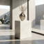 Plutus Brands Signature Natural Marble Side Table - Modern Luxury With Dimmable Led Glow
