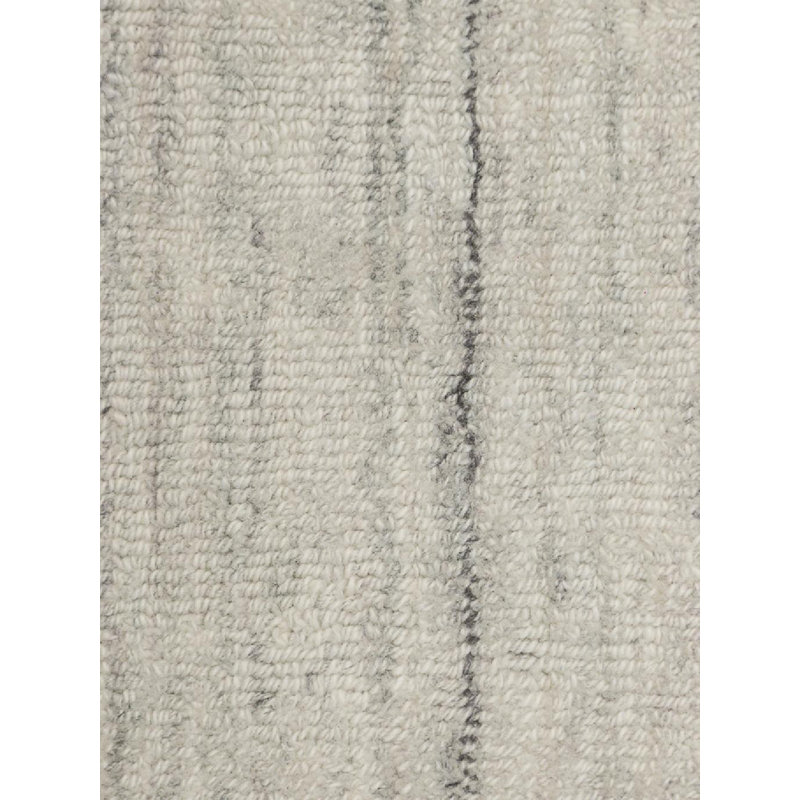 Puja Hand Loomed Area Rug in Taupe, Rectangle 5' x 8'