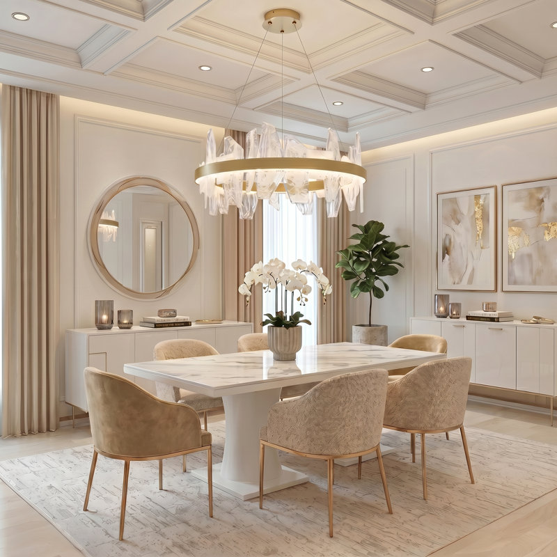 Aurelia Integrated LED Soft Chandelier, Gold