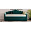 Lit de jour simple rembourré avec couchette, canapé-lit en velours avec ports de chargement USB, aucun sommier nécessaire-1569105965