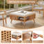 Table basse carrée en rotin avec rangement-98727763