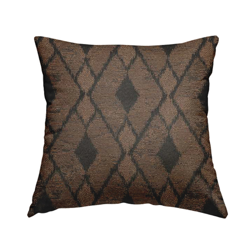 McMillian Geometric Rectangular Cushion, Brown