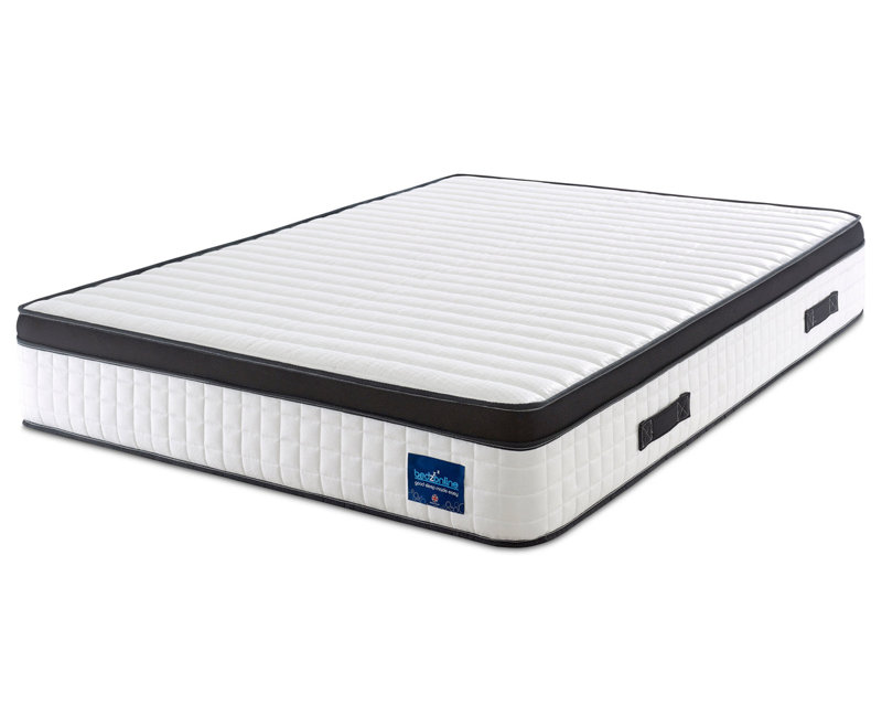 Winksleep Black Euro Top Mattress, Medium-Firm with Pocket Springs & Memory Foam, Single (3')