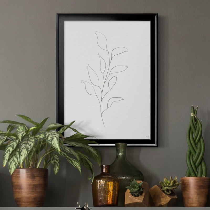 «Botanical Gesture VI», reproduction de cadre photo sur toile, H 18,5 po x l 24,5 po x P 1,5 po, Noir