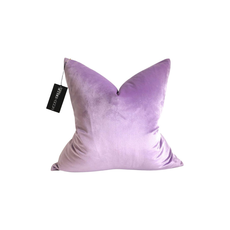 Velvet Pillow Cover, Lilac, 18" x 18"