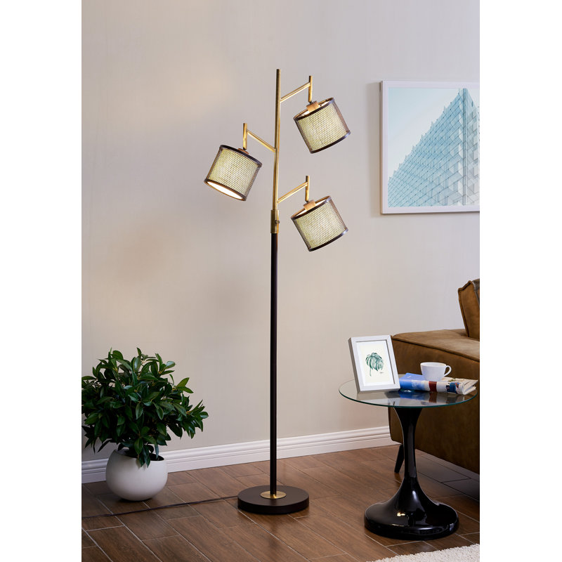 Lampe sur pied à branches 3 lumières 66,3 po Orman