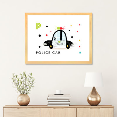 «P Is for police car», reproduction d'art graphique