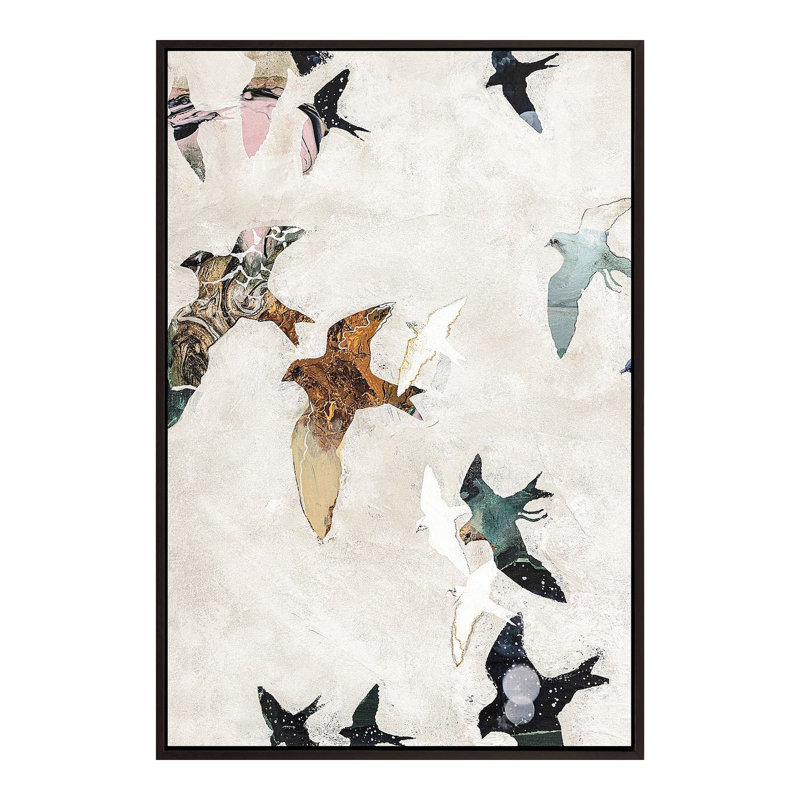 Abstract Birds 1 Matte Black (P83332)
