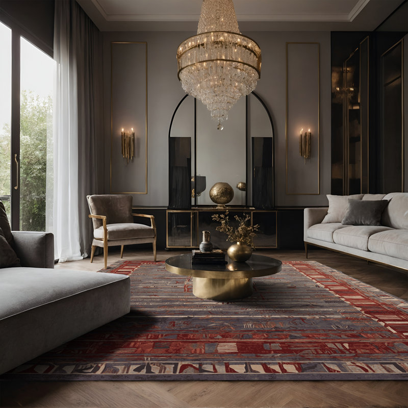 Tapis brun soyeux et moelleux, Rectangulaire 3 pi x 5 pi
