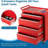 4 Compartment Tool Box with Drawers, Mobile Tool Cabinet with Key Lock for Garage Workshop-1060487494