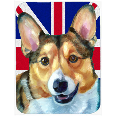 Corgi à trésors avec panneau de coupe en verre à drapeau anglais britannique caroline Union Jack