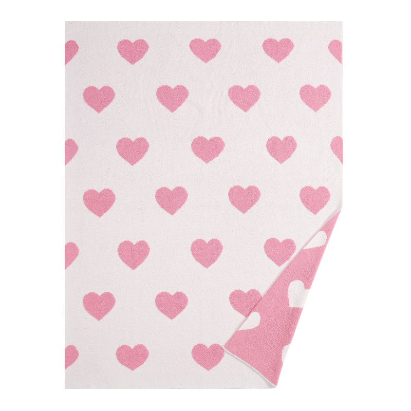Truly Soft Cozy Hearts Reversible Throw
