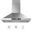 Hotte de cuisine murale convertible 600 pi³ / min en acier inoxydable avec DEL réglable et contrôle des mouvements-119881710-124965665