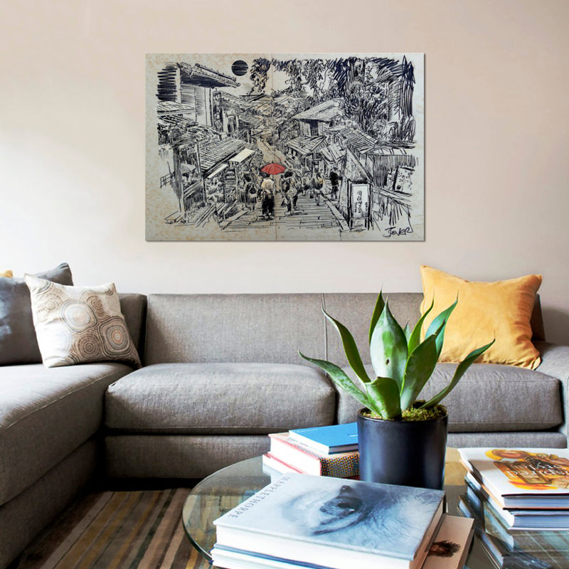 « kyoto moment », impression sur toile, H 12 po x l 18 po x P 1,5 po, Toile tendue