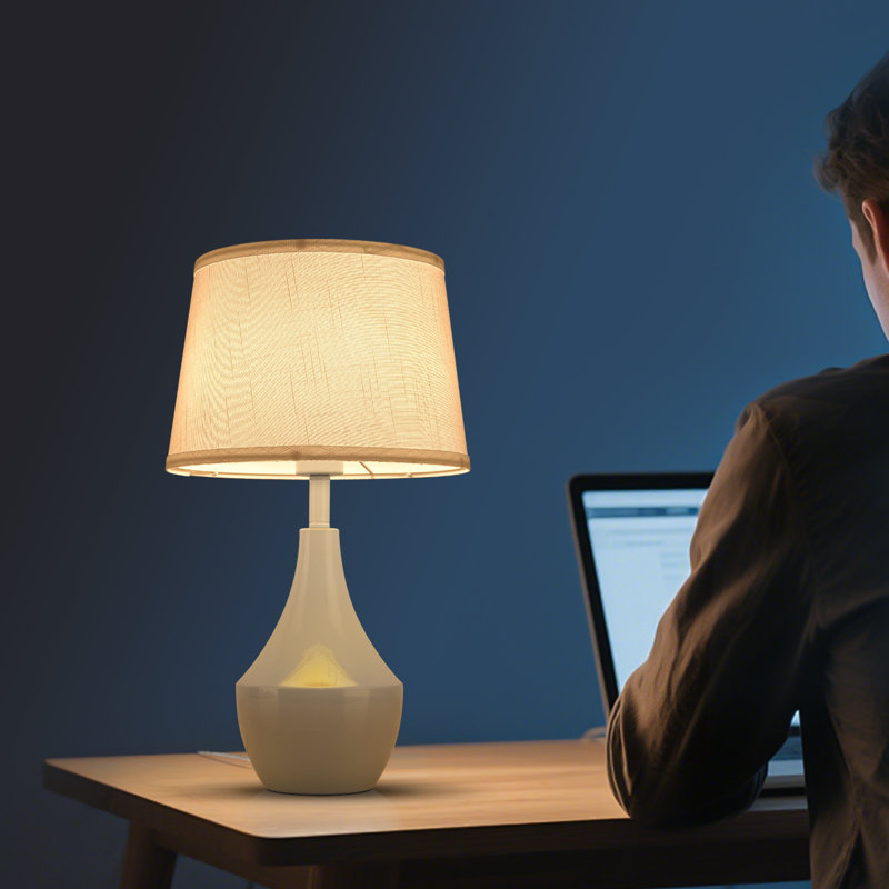 Table Lamp, Blue, White
