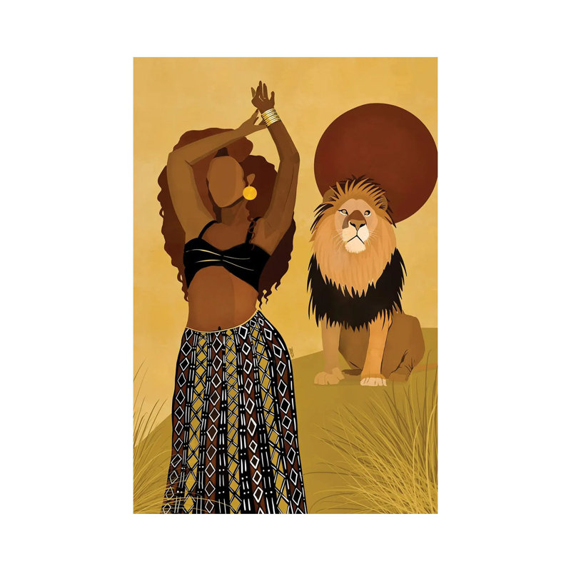 Maya par Bria Nicole-impression d’art graphique, Pas de tapis, H 60 po x l 40po x P 1,5 po, Toile tendue