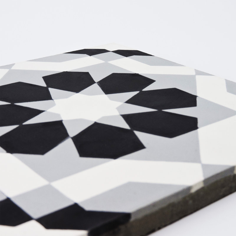 Beldia 8" x 8" Cement Patterned Wall & Floor Tile