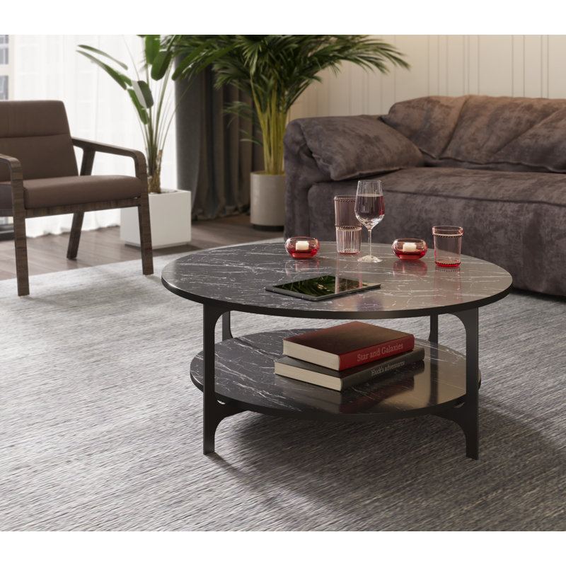 Versy Coffee Table with Storage, Black, Bendire