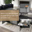 Table basse à piédestal relevable avec rangement